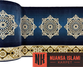 Karpet Masjid Grade Premium Deluxe Biru Motif di Sidoarjo