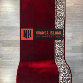 Karpet Masjid Grade Premium Deluxe Merah Polos di Sidoarjo