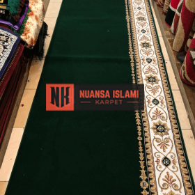 Karpet Masjid Grade Premium Deluxe Hijau Polos di Sidoarjo