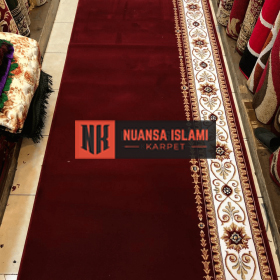 Karpet Masjid Grade Premium Deluxe Merah Polos di Sidoarjo